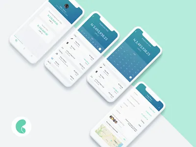 Banking app account app bank calender fintech history mobile profile transaction ui ux