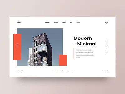 Collectiv adobe xd architecture clean design grid minimal red rental ui ux web web design