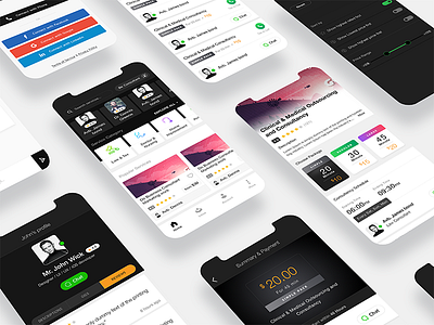 Consultancy App UI android app color design graphic icon ios mobile profile ui