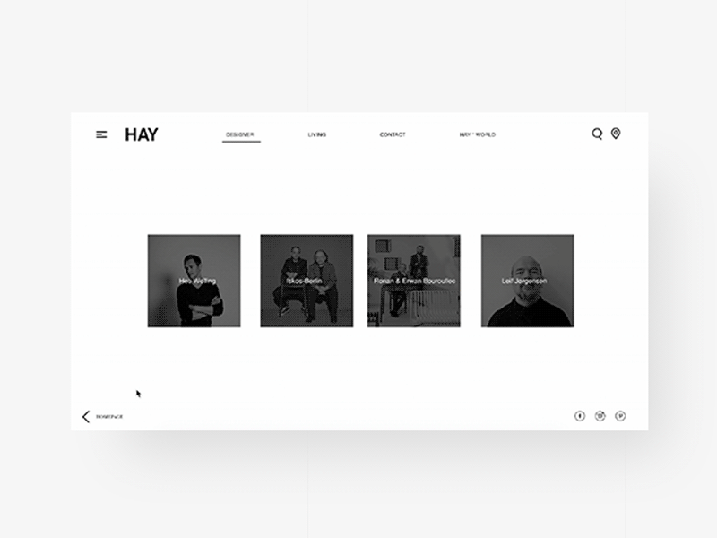 HAY Furniture animation furniture gif layout switch ui ux web