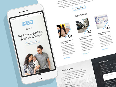 MSW Site Refresh homepage mobile web design