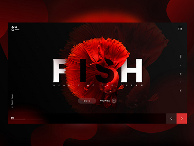 Fish Landing Page art beauty design fish landing nature page photography product ui ux website