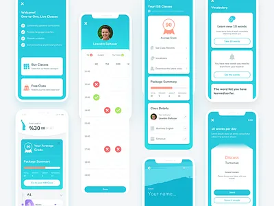Dashboard App dashboard education english homepage instructor learning list mobile student study ui ux