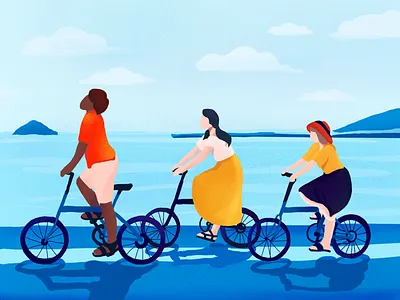 Sunny day blue color design friends ipad practice sunny ui yellow