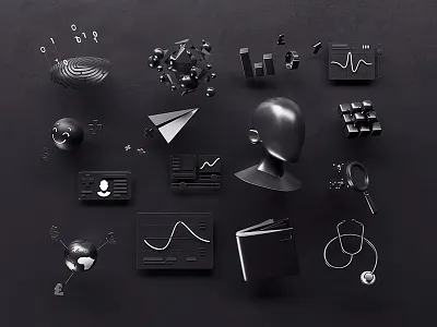 Healthx 3D Renders 3d ai blockchain cinema design fintech health modeling render visual web