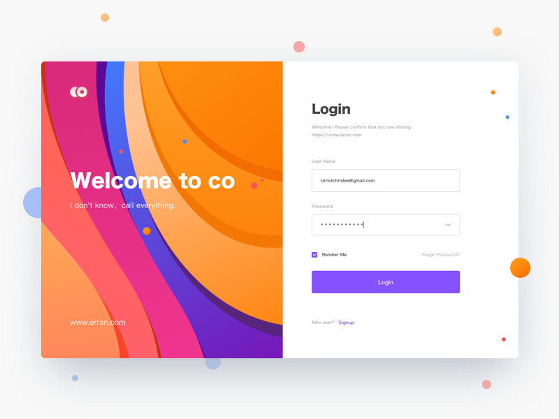 Example of Login