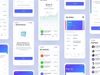 Financial Mobile App Design iOS UI Kit - WIP android design app design ios design iphone application design mobile app design mobile application mobile ui ui ui design ux ux design
