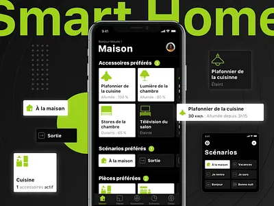 Smart Home App' 🏡 app automation control home interface ios iot iphone mobile smart ui ux