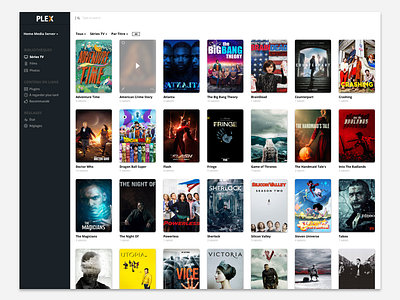 Plex Media Center Redesign application design media plex ui webdesign