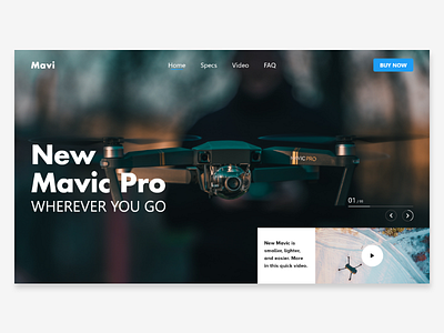 Mavic Pro carousel daily design drone landing layout mavic page ui web www