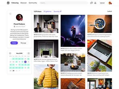 User Profile Layout Test clean grid interface layout minimal profile ui user ux web website web design
