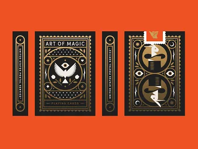 USPS pt. VII cards deck dove eye flower hand hat postal rabbit rose stamp