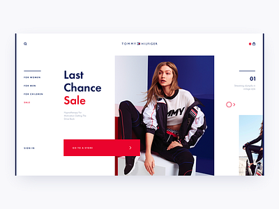Tommy Hilfiger Concept app ecommerce home interface landing shop store ui ux