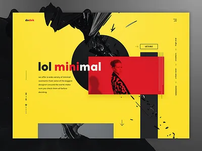 dodok - minimal fashion #3 2018 clothing fashion header design high end clothing landing page minimal ui design urban wear vestments web design website design