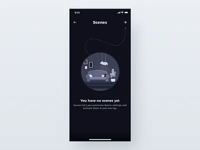 Smart Home Empty State apple home black dark empty home ios kitchen scene scenes smart state temperature