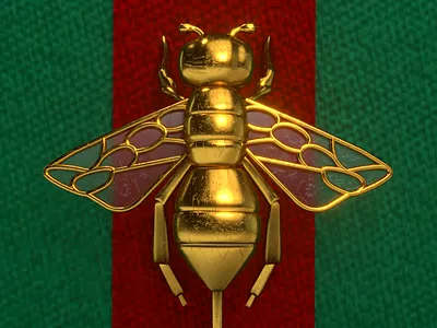 "La Puntura d’Ape" for Gucci 3d bee concept custom design freestyle gucci illustration