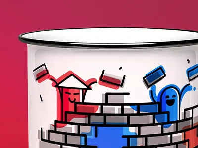 Berlin - Berlin Wall berlin berlin wall blue flat germany graphic design illustration inforgraphic mug print souvenir tourist