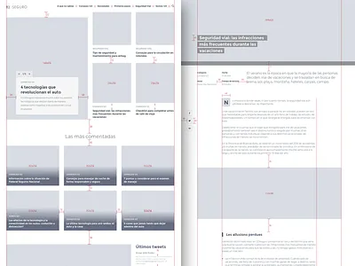 123Seguro Wireframes 123seguro 8pt grid 8px 8px grid blog design grid insurance ui ux vehicles wireframes