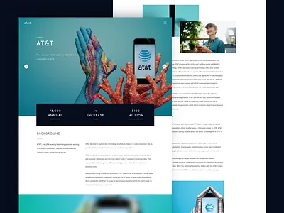 Afiniti Case Study ai artificial intelligence blue case study editorial landing page scroll website