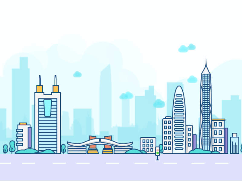 View of ShenZhen animation city gif view