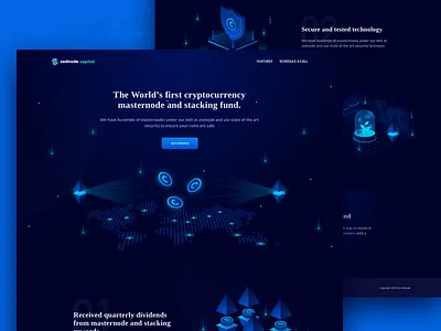 Zednode Capital Homepage cryptocurrency website expert dark illustration ecommerce software finance landing page high conversion landing page ui designer ux design agency wordpress website