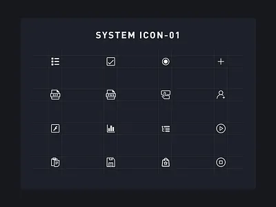 SYSTEM ICON-01 animation app design flat icon lettering type typography ui ux vector