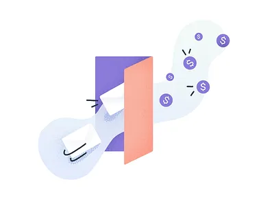 Referrals credit door earn friends illustration invitation product win