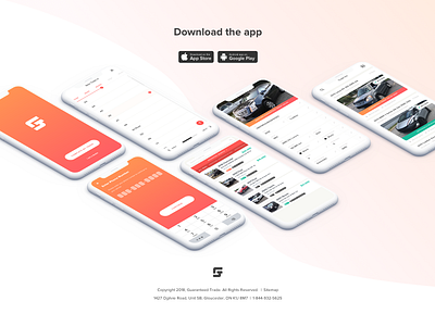 Guaranteed Trade Landing Page app design gradient guaranteed trade mobile trade value ui ux vehicle