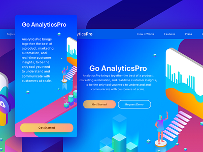 App Analytics Go Analytics Pro analytics app colors dashboard design illustration landing page product sketch ui ux web