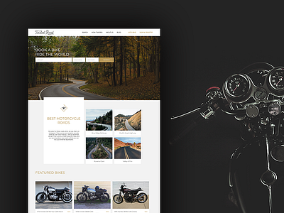 Twisted Road Website clean design homepage minimal motorcycle rental ui ux website