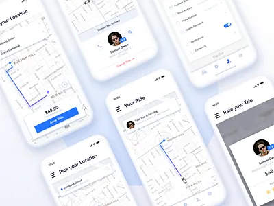 RIDE App | UI/UX | Product Design bus car lyft product design ride app riding taxi uber