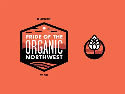 Pride of the Organic NW aslan beer bellingham brewery geometric hop minimal northwest pnw washington