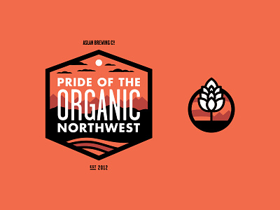 Pride of the Organic NW aslan beer bellingham brewery geometric hop minimal northwest pnw washington