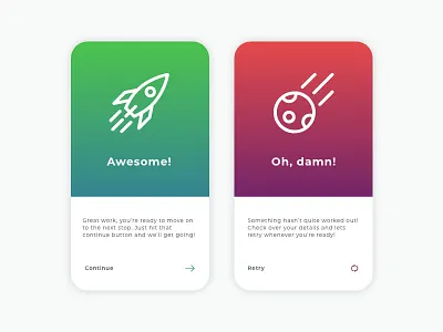 DailyUI #011 - Flash Message (Error/Success) dailyui error flash message flat gradient minimal social ui ux web