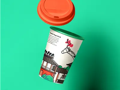 Hamburg - Zoo animals giraffe graphic design hamburg illustration package design paper cup teal zoo