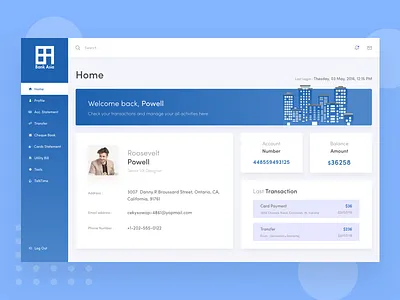 Bank Asia Internet Banking Dashboard (WIP) bank asia bank dashboard dashboard illustration dashboard internet banking dashboard ui user dashboard ux