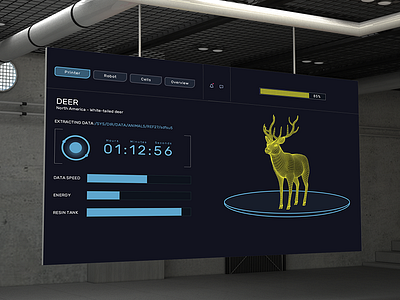 3D Printer UI 3d printer app cobotics dashboard dashboard design design futuristic responsive design robotics robots ui ui design user experience user interface ux ux design web