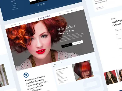 Prodigy Salon big typography clean design development inspiration landing parlor salon sketch ui ux website