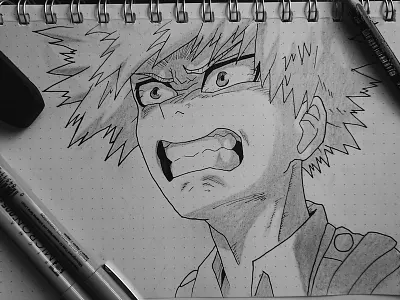 Practice Sketch Series #3 anime black and white boku no hero academia drawing hero illustration my hero academia sketch
