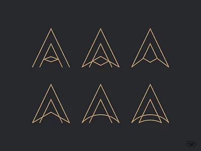 Amotliqa Logo a a letter classy elegant gold initial letter a logo logotype modern monogram typography
