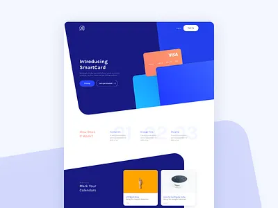 SmartCard Landing banking card credit card crypto landing site startup visa website