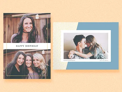 Birthday birthday design geometric gold greeting card lines minimalism photo card simple