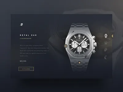 Audemars Piguet ap audemars piguet black card dark shadow ui watch web website