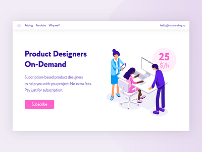 Product Design Promo Illustration agency design friendly human illustration landing people product promo