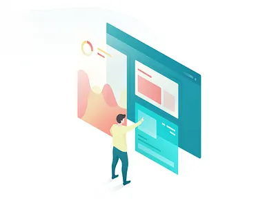 Isometric (iPad Affinity Designer + Procreate) affinity character clean design challenge collaboration designli gradient color graph isometric isometric illustration mission npiarix procreate tech vector illustration ipadpro