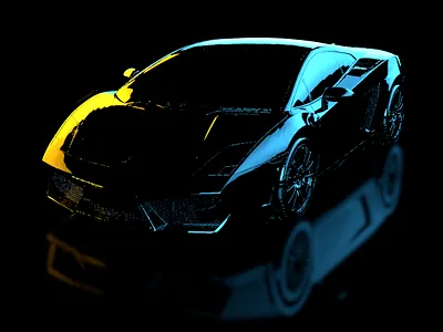 Lamborginhi Lighting Dribbble Shot 3d c4d car details high poly rendering