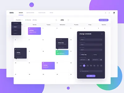 Dashboard18 analytics calendar currency dashboard data design ico interface stats token ui