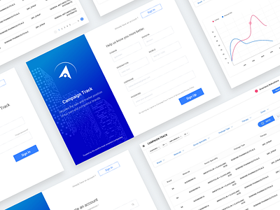 Campaign Trac brand campaign dashboard landing page login market product sales sign in ui ux web