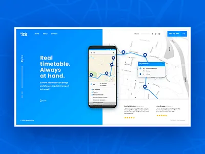 Kiedy Jadę - concept landing page concept design flat design graphic design landing page map mobile app navigation sketch travel web design website white