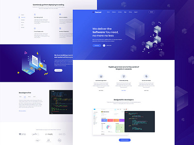 Software Landing Page Design - WIP illustration isometric landing landing page landing page design ui ui design uiux ux ux design web design website design